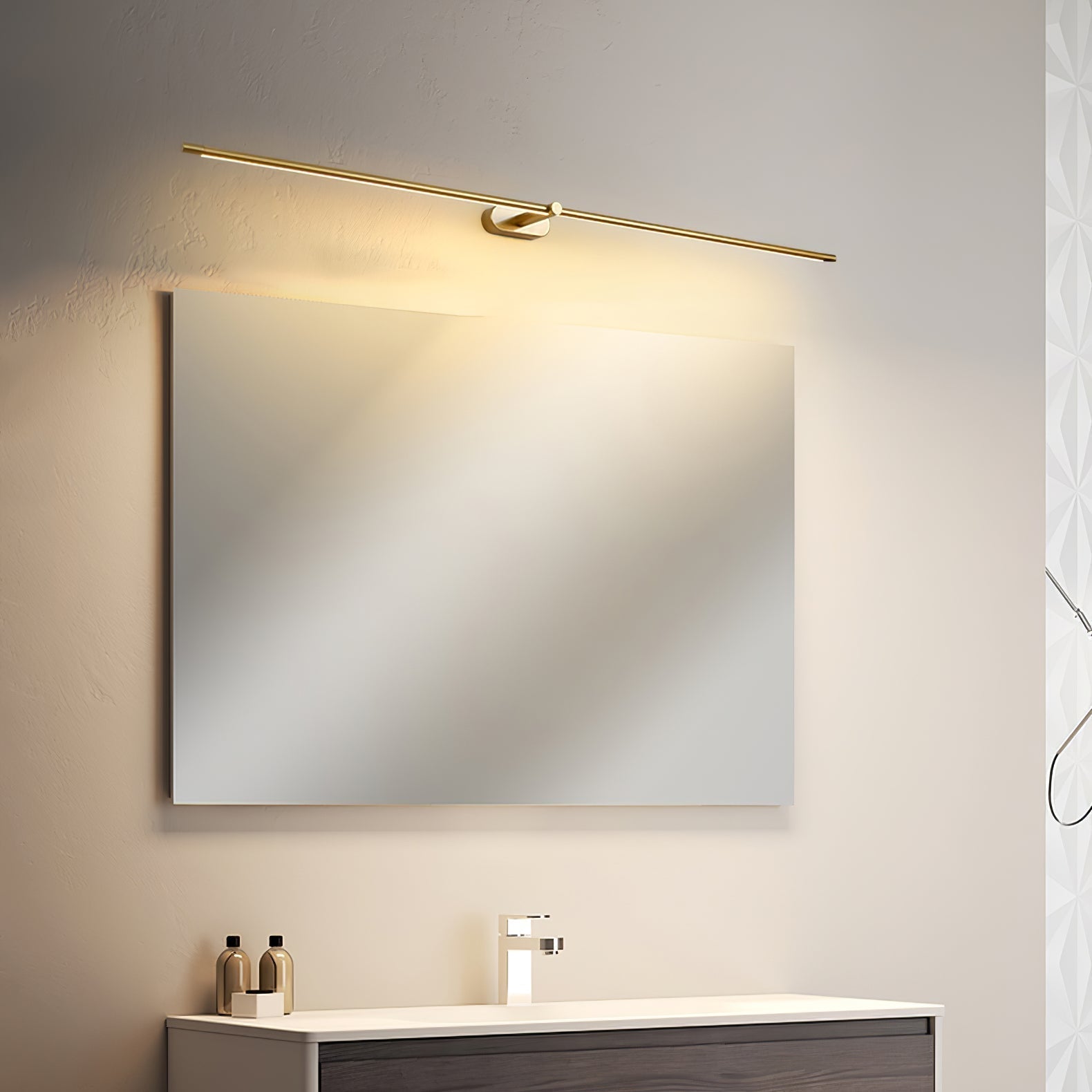 Auralin: Minimalistic Rechargeable LED Wall Light – Wireless Lamp for Bathroom & Living Room