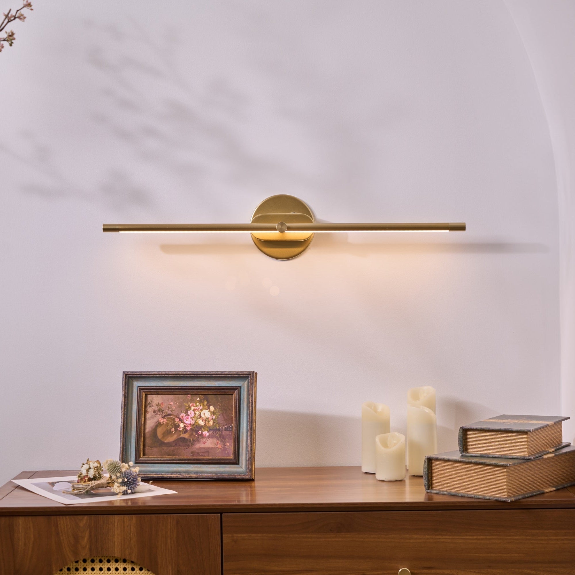 Auralin: Minimalistic Rechargeable LED Wall Light – Wireless Lamp for Bathroom & Living Room