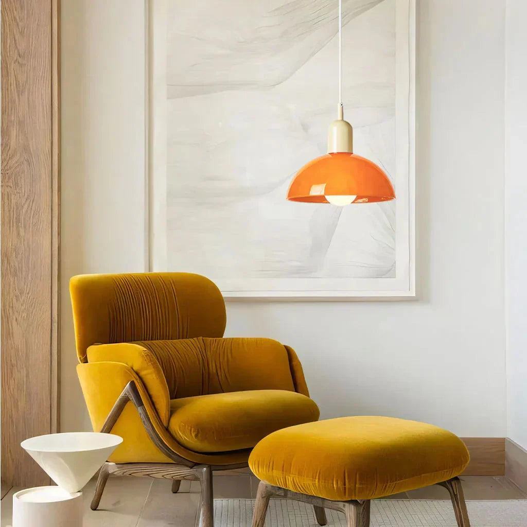 Auraviva: Colored LED Pendant Light Made of Glass in Bowl Shape – for Modern & Classic Living Spaces