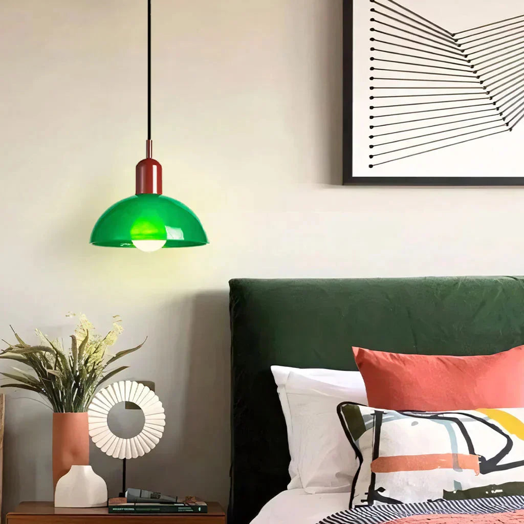 Auraviva: Colored LED Pendant Light Made of Glass in Bowl Shape – for Modern & Classic Living Spaces