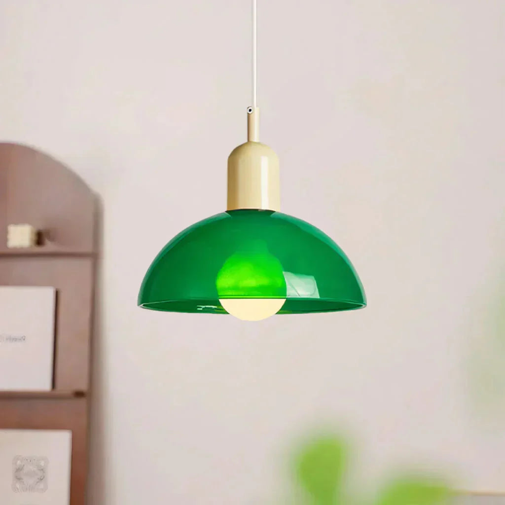 Auraviva: Colored LED Pendant Light Made of Glass in Bowl Shape – for Modern & Classic Living Spaces