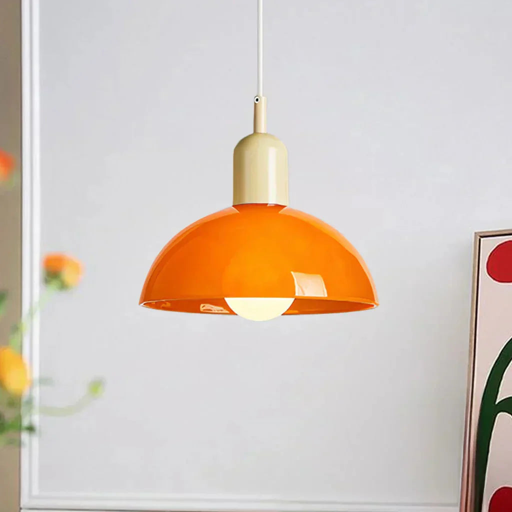 Auraviva: Colored LED Pendant Light Made of Glass in Bowl Shape – for Modern & Classic Living Spaces
