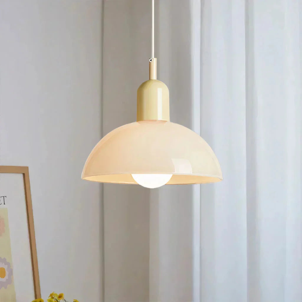 Auraviva: Colored LED Pendant Light Made of Glass in Bowl Shape – for Modern & Classic Living Spaces