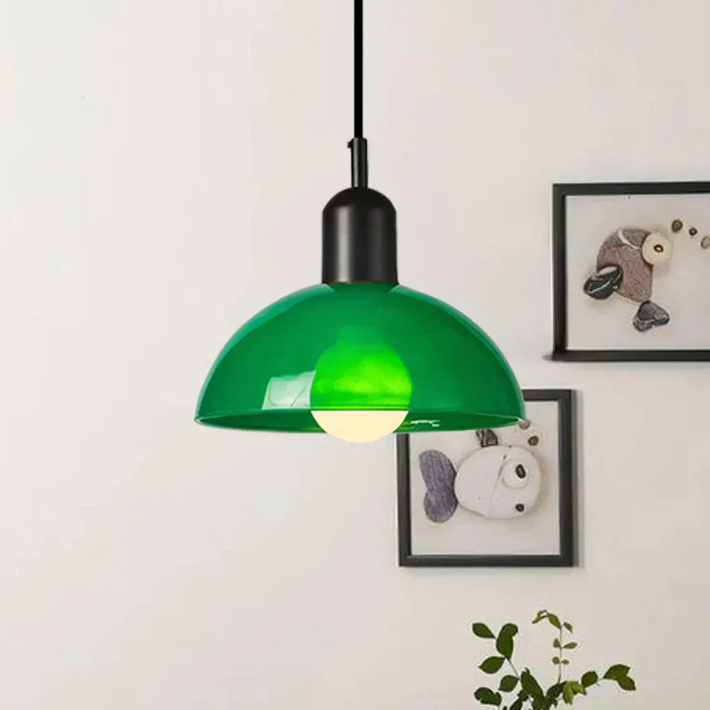 Auraviva: Colored LED Pendant Light Made of Glass in Bowl Shape – for Modern & Classic Living Spaces