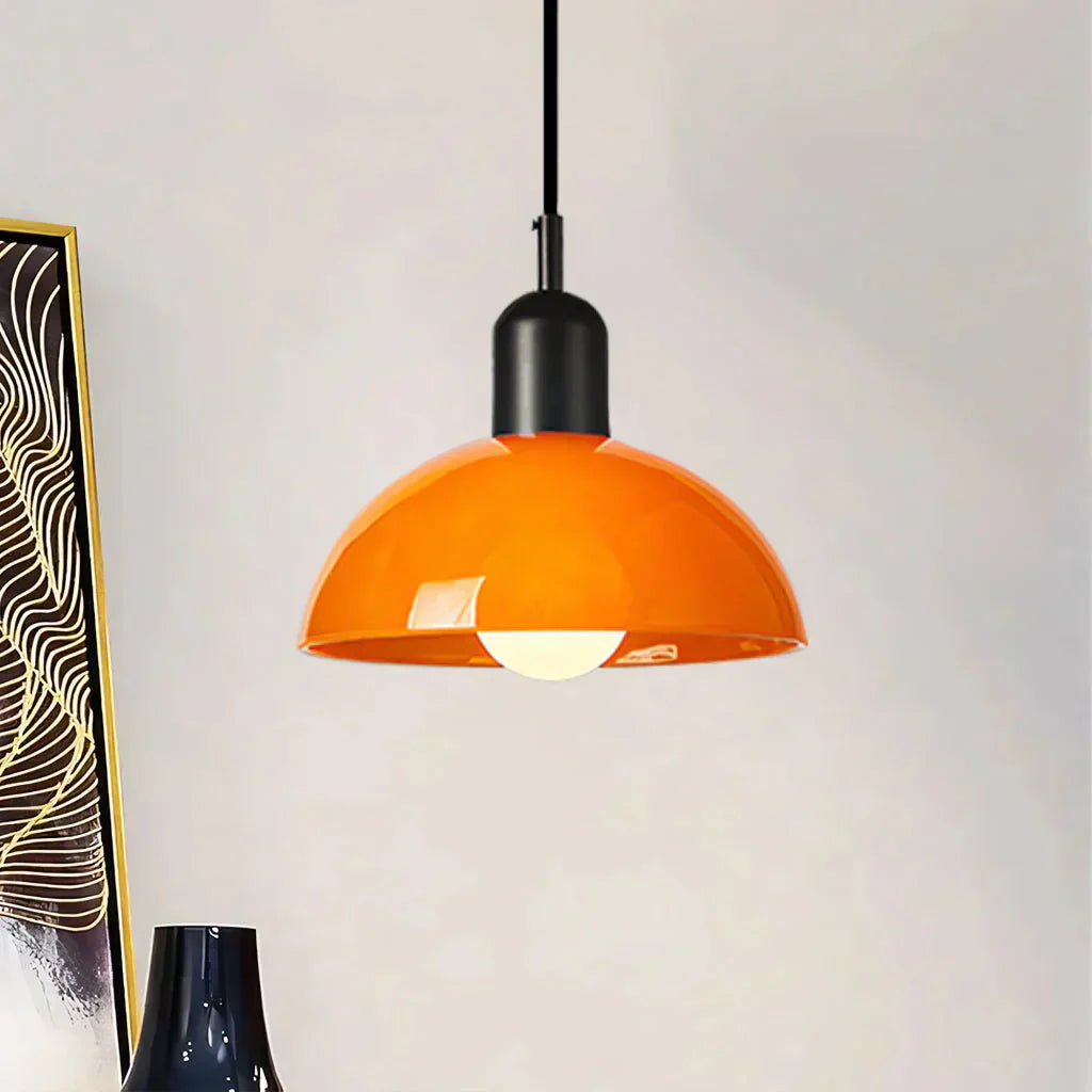 Auraviva: Colored LED Pendant Light Made of Glass in Bowl Shape – for Modern & Classic Living Spaces