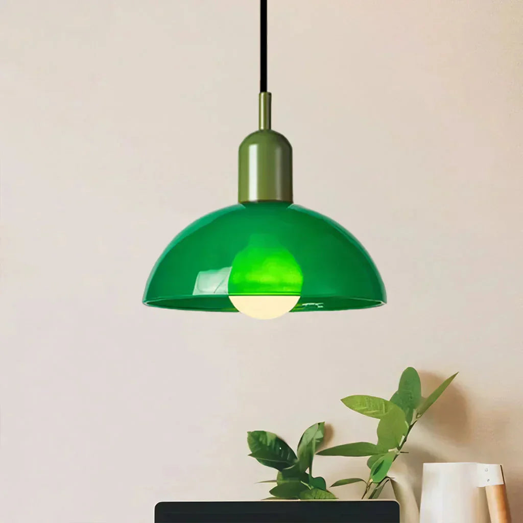 Auraviva: Colored LED Pendant Light Made of Glass in Bowl Shape – for Modern & Classic Living Spaces