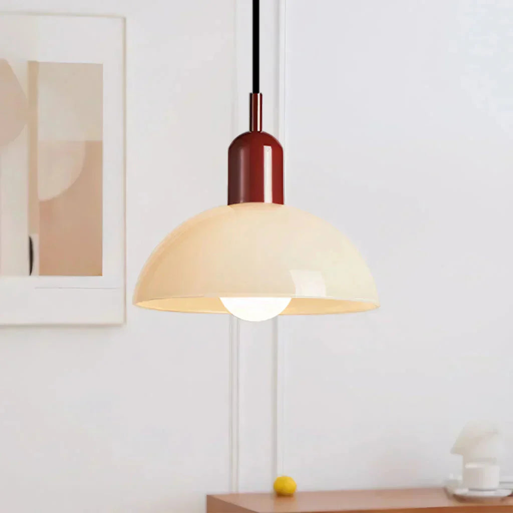 Auraviva: Colored LED Pendant Light Made of Glass in Bowl Shape – for Modern & Classic Living Spaces