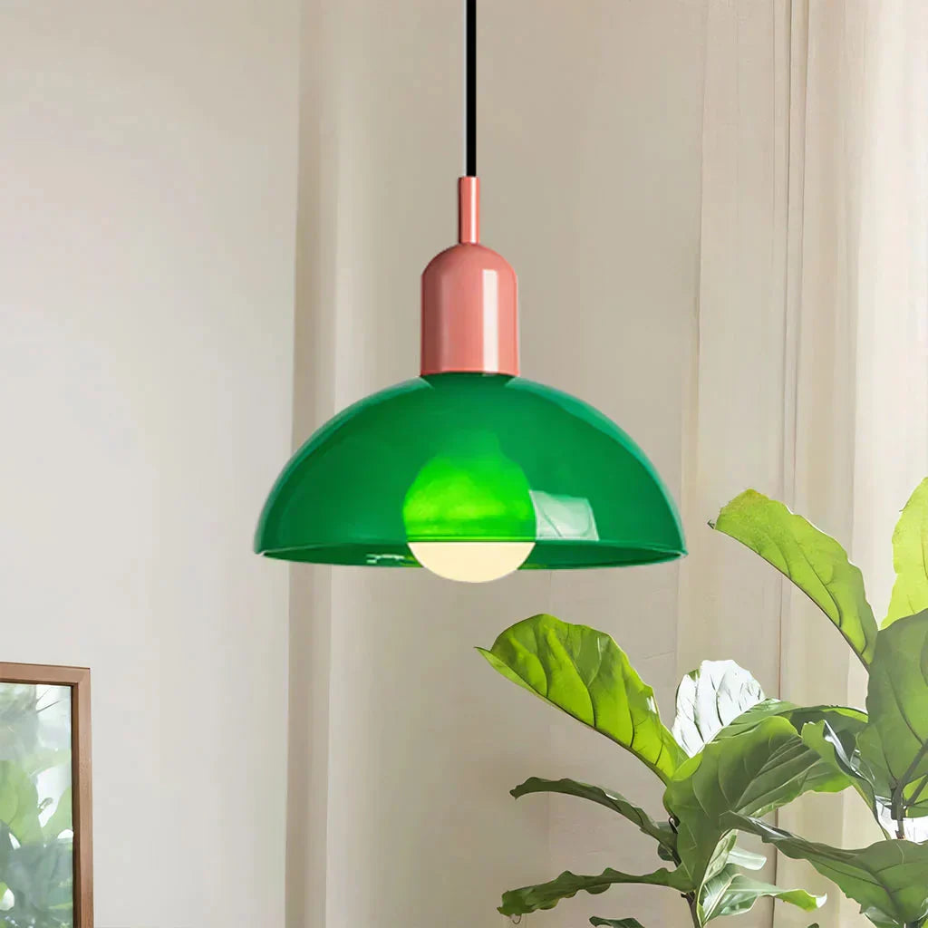 Auraviva: Colored LED Pendant Light Made of Glass in Bowl Shape – for Modern & Classic Living Spaces