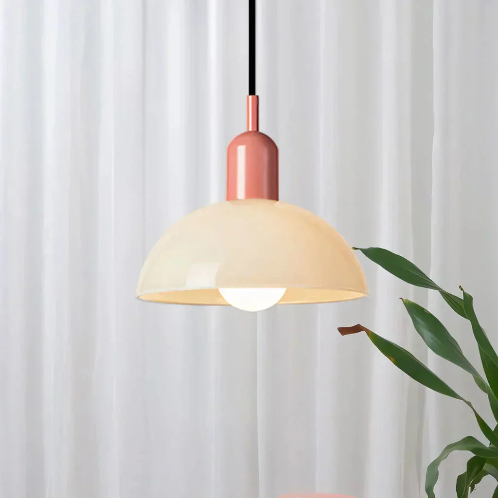 Auraviva: Colored LED Pendant Light Made of Glass in Bowl Shape – for Modern & Classic Living Spaces