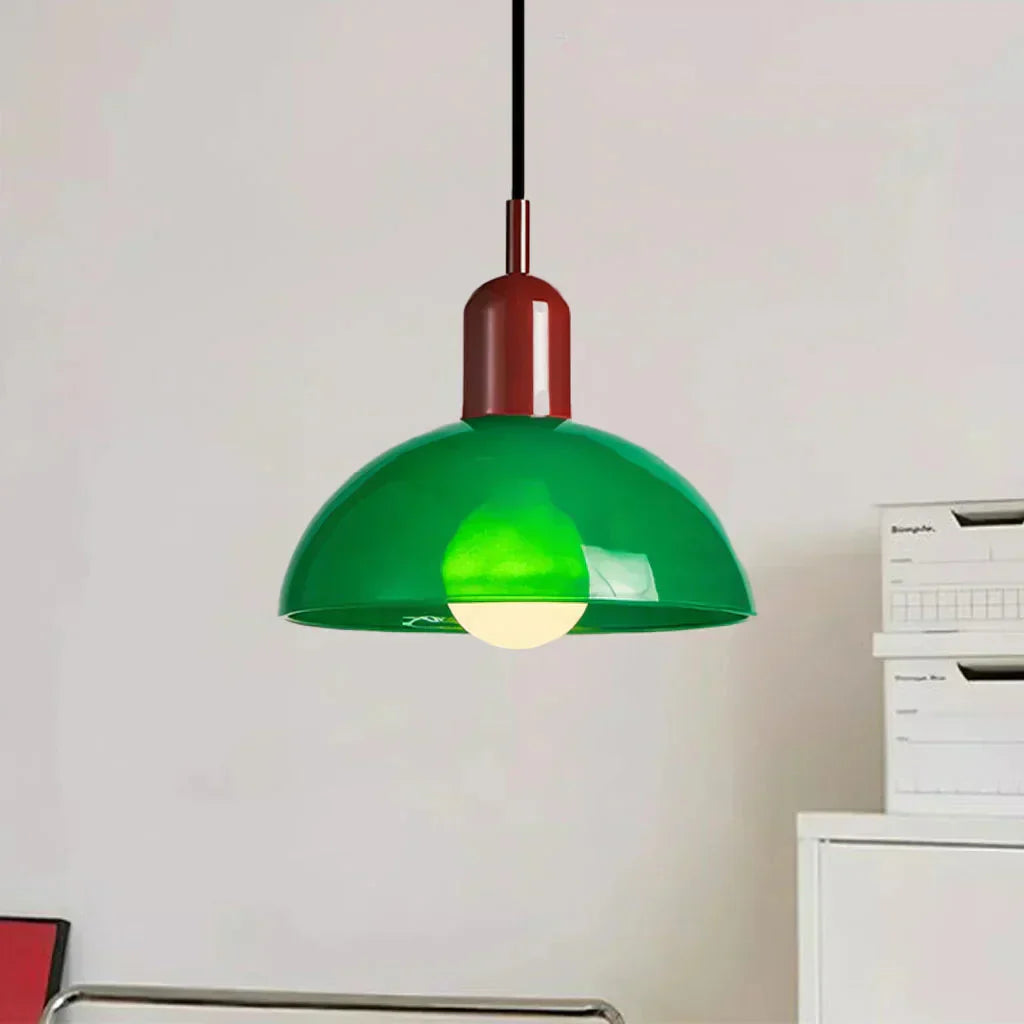 Auraviva: Colored LED Pendant Light Made of Glass in Bowl Shape – for Modern & Classic Living Spaces