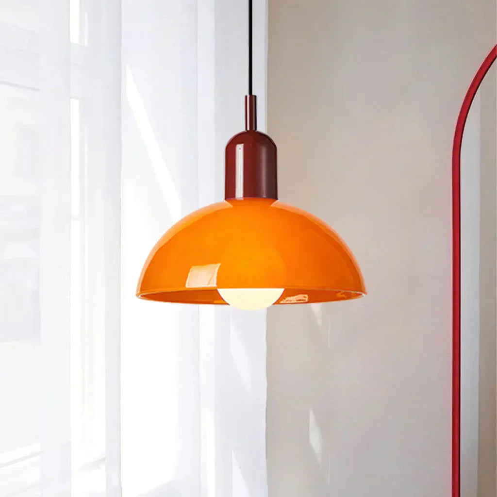 Auraviva: Colored LED Pendant Light Made of Glass in Bowl Shape – for Modern & Classic Living Spaces