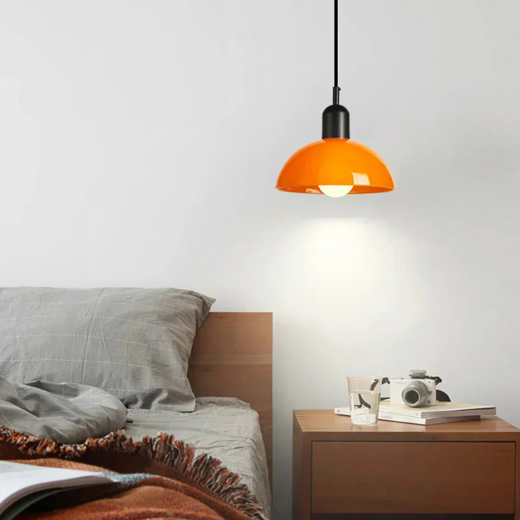 Auraviva: Colored LED Pendant Light Made of Glass in Bowl Shape – for Modern & Classic Living Spaces