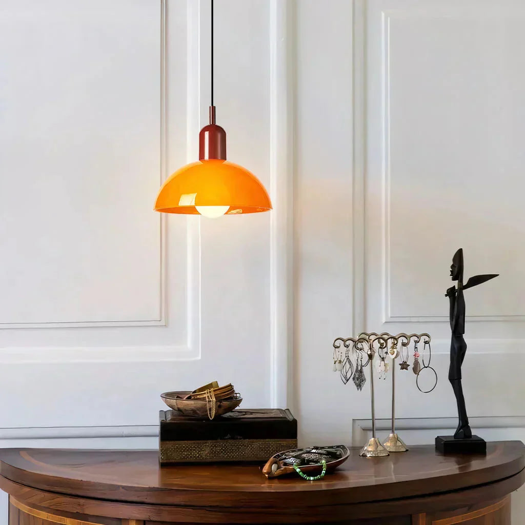 Auraviva: Colored LED Pendant Light Made of Glass in Bowl Shape – for Modern & Classic Living Spaces