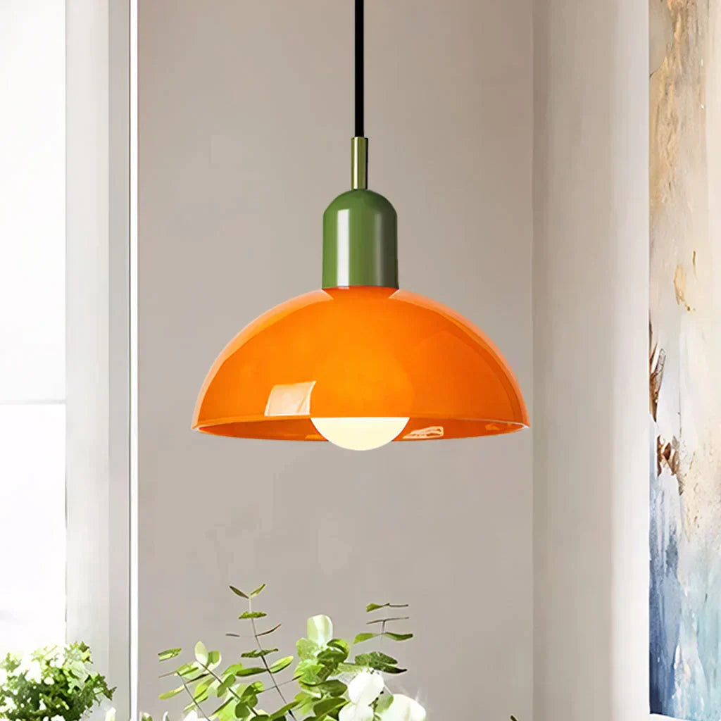 Auraviva: Colored LED Pendant Light Made of Glass in Bowl Shape – for Modern & Classic Living Spaces