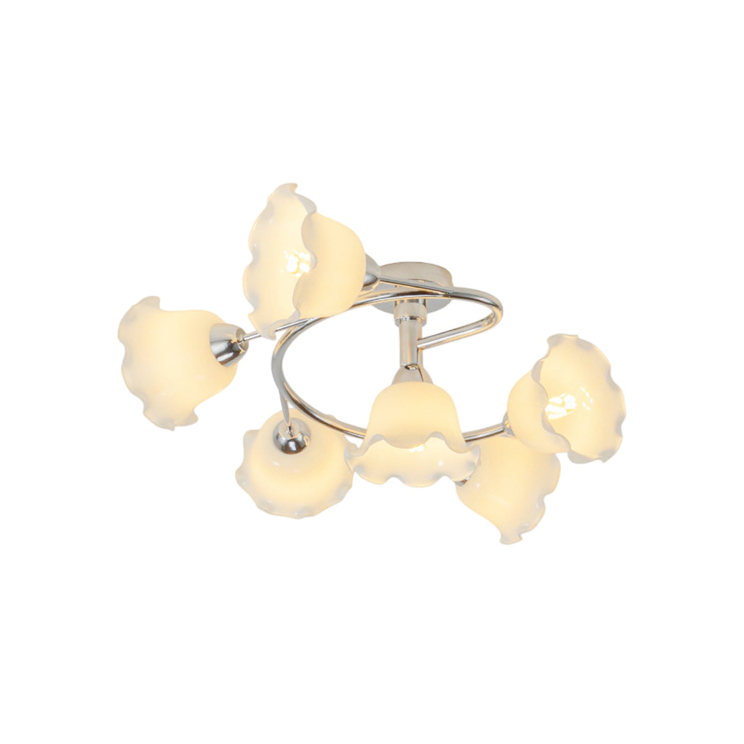 Auray Swirl 6-Light Glass Ceiling Light