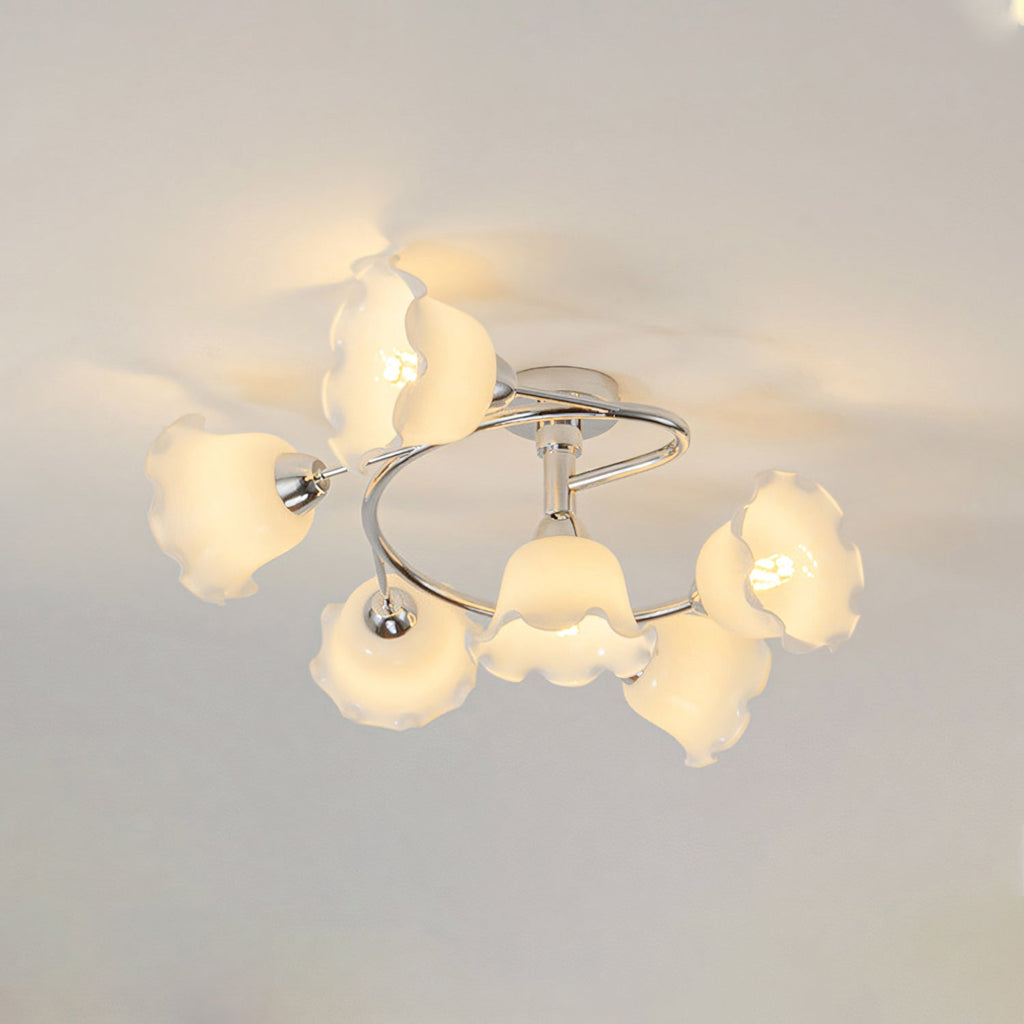 Auray Swirl 6-Light Glass Ceiling Light