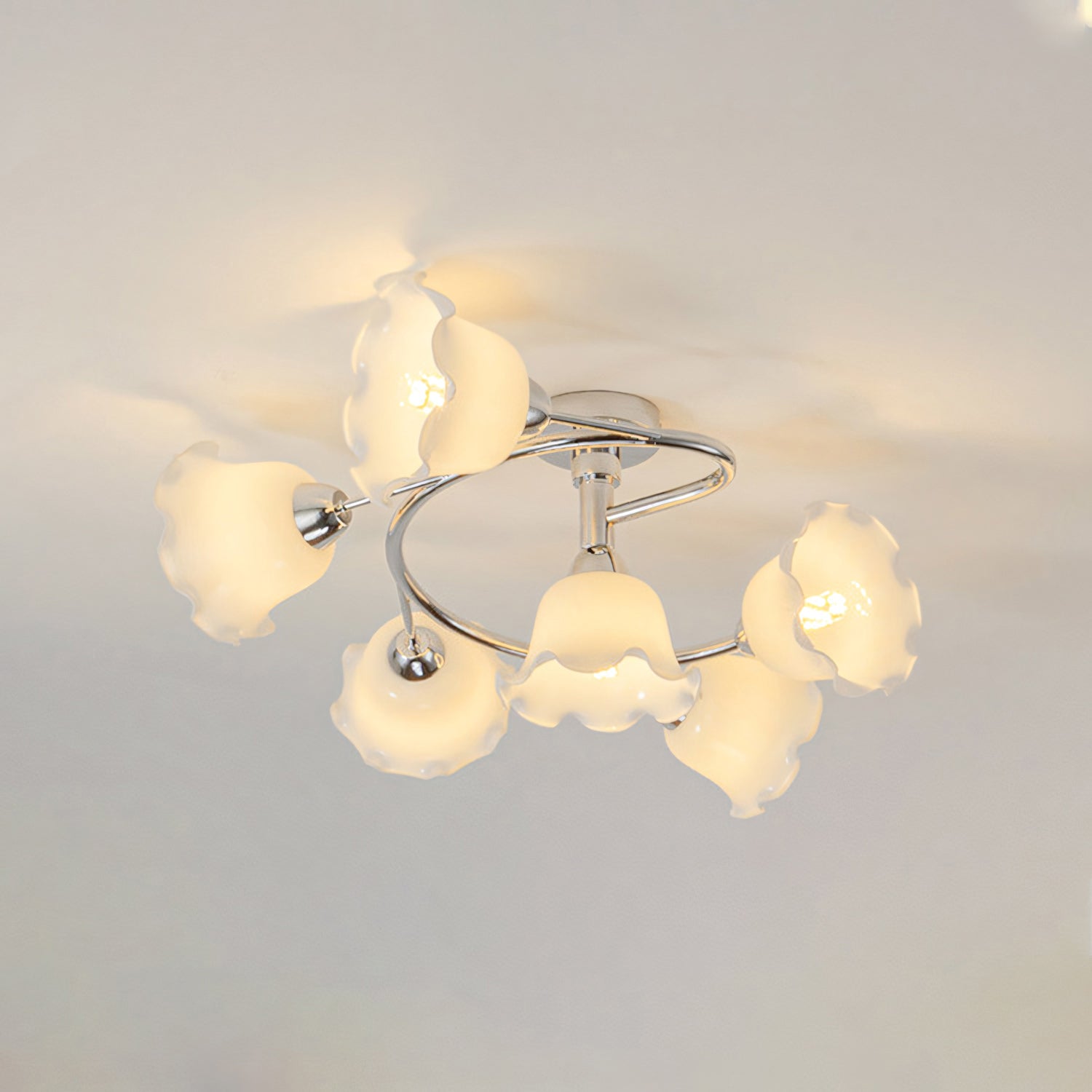 Auray Swirl 6-Light Glass Ceiling Light