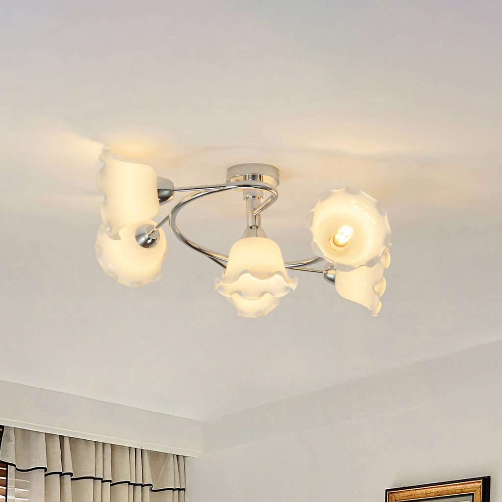 Auray Swirl 6-Light Glass Ceiling Light