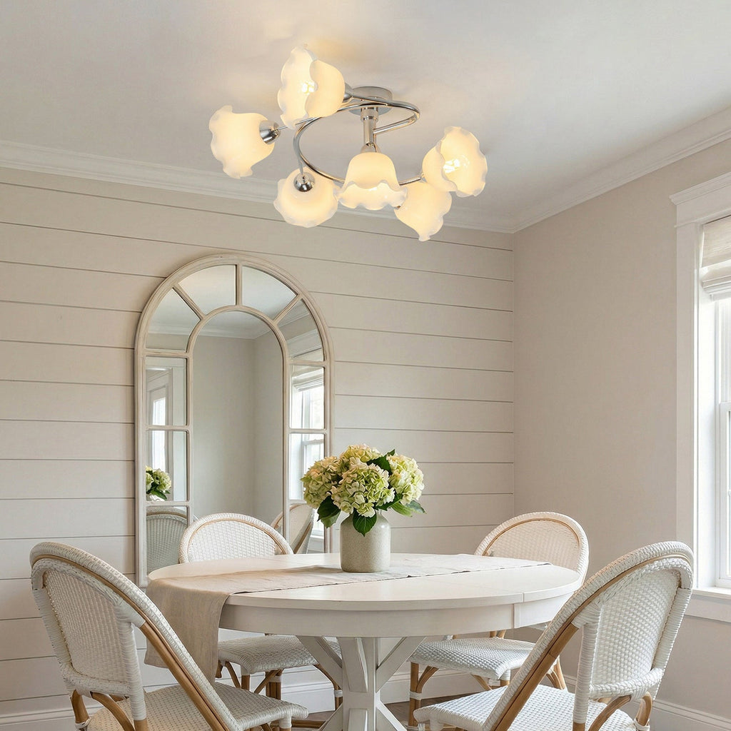 Auray Swirl 6-Light Glass Ceiling Light