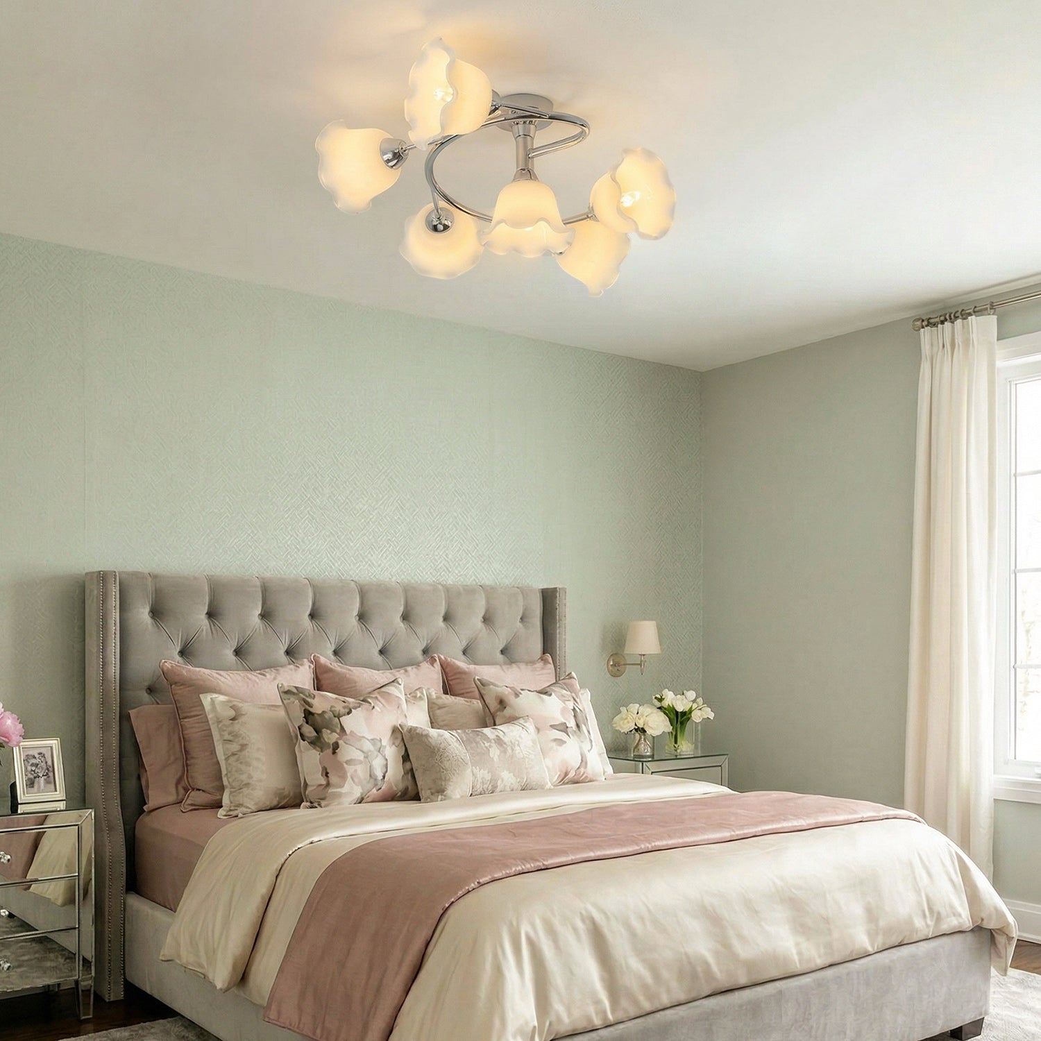 Auray Swirl 6-Light Glass Ceiling Light