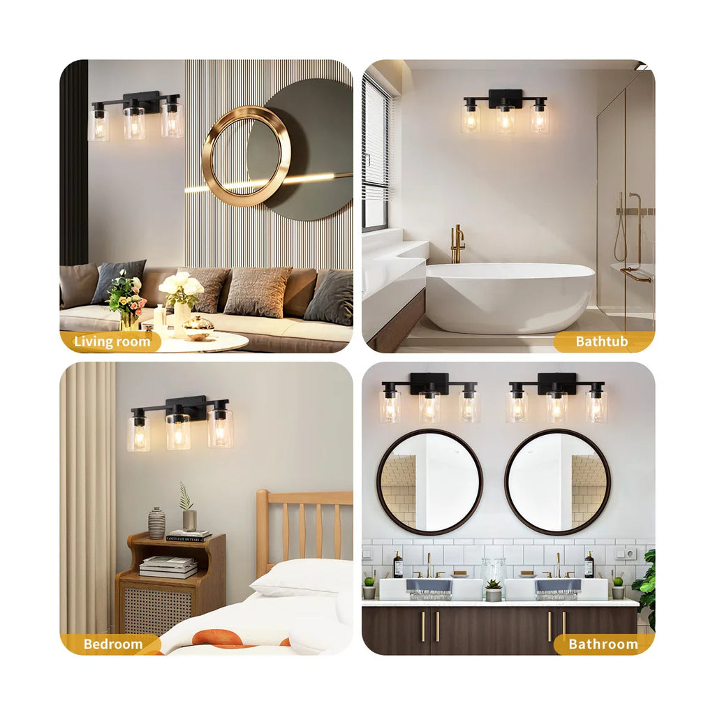 Aurela 3-light bathroom mirror lighting