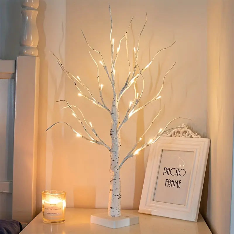 Aurelia 2-Piece Set LED Birch Tree Lights – Christmas & Decoration
