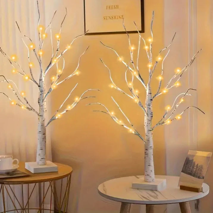 Aurelia 2-Piece Set LED Birch Tree Lights – Christmas & Decoration
