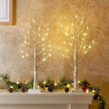 Aurelia 2-Piece Set LED Birch Tree Lights – Christmas & Decoration