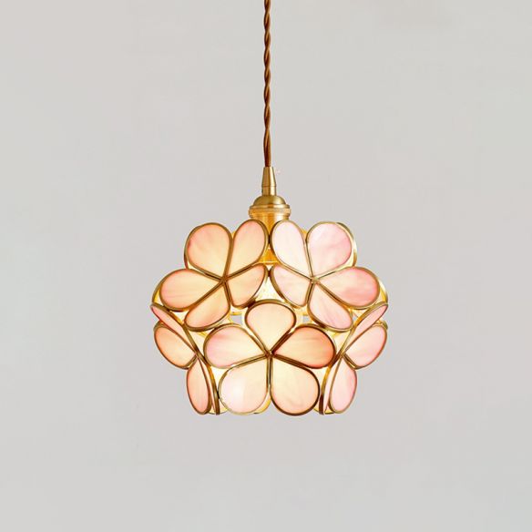 AureliaBloom: Designer Glass Pendant Light in Petal Design – Ideal for Living Rooms & Bedrooms