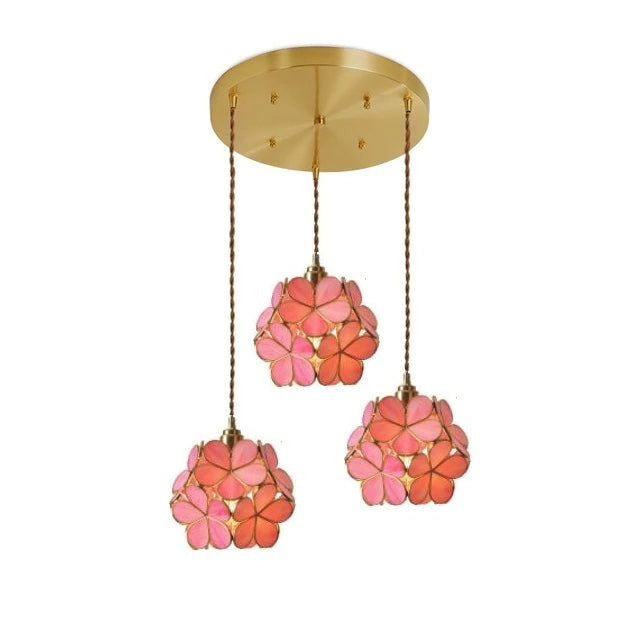 AureliaBloom: Designer Glass Pendant Light in Petal Design – Ideal for Living Rooms & Bedrooms