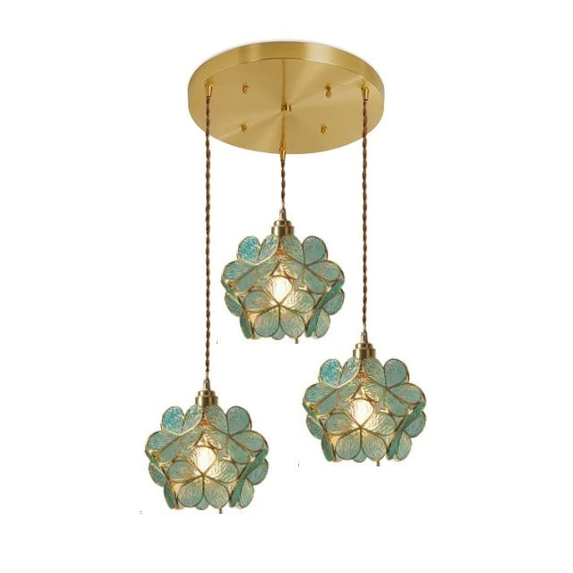 AureliaBloom: Designer Glass Pendant Light in Petal Design – Ideal for Living Rooms & Bedrooms