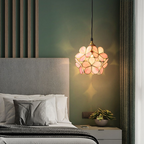 AureliaBloom: Designer Glass Pendant Light in Petal Design – Ideal for Living Rooms & Bedrooms