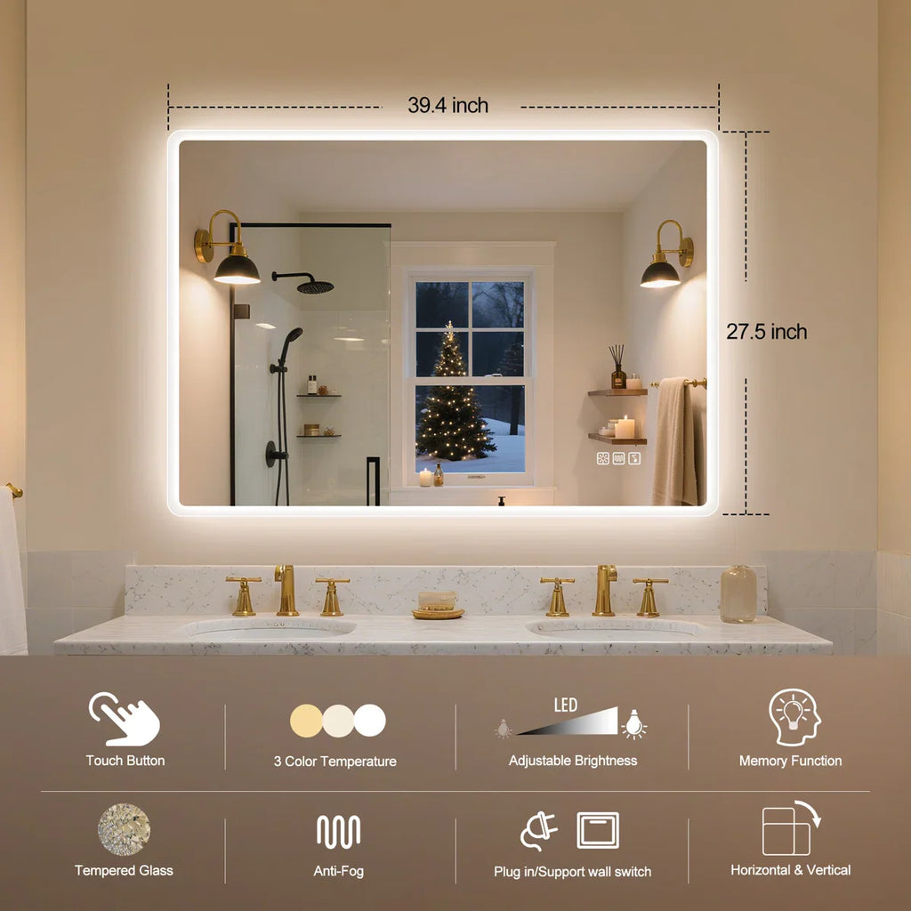 Aurelia smart LED mirror – Bluetooth makeup mirror with anti-fog function