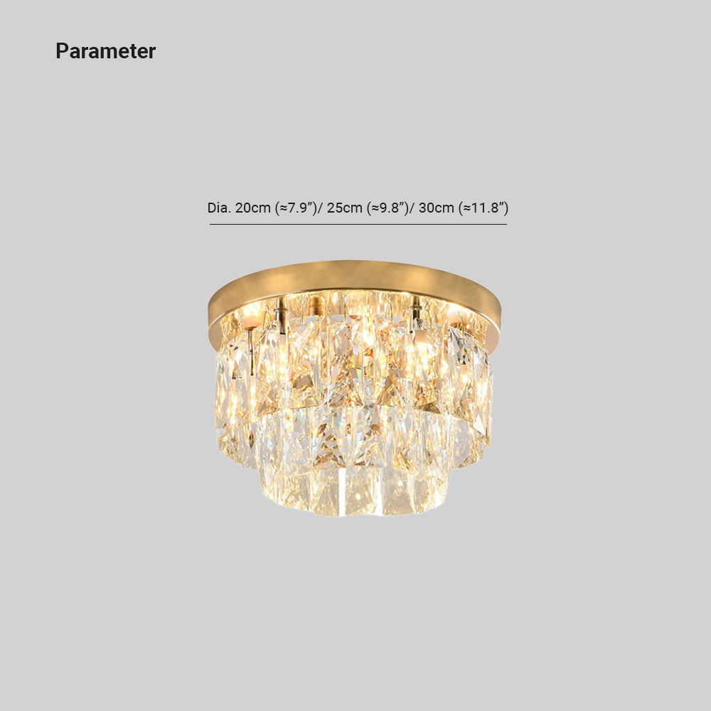 Aurestia: Luxury LED Ceiling Light made of Metal & Crystal – for Living Room & Bedroom