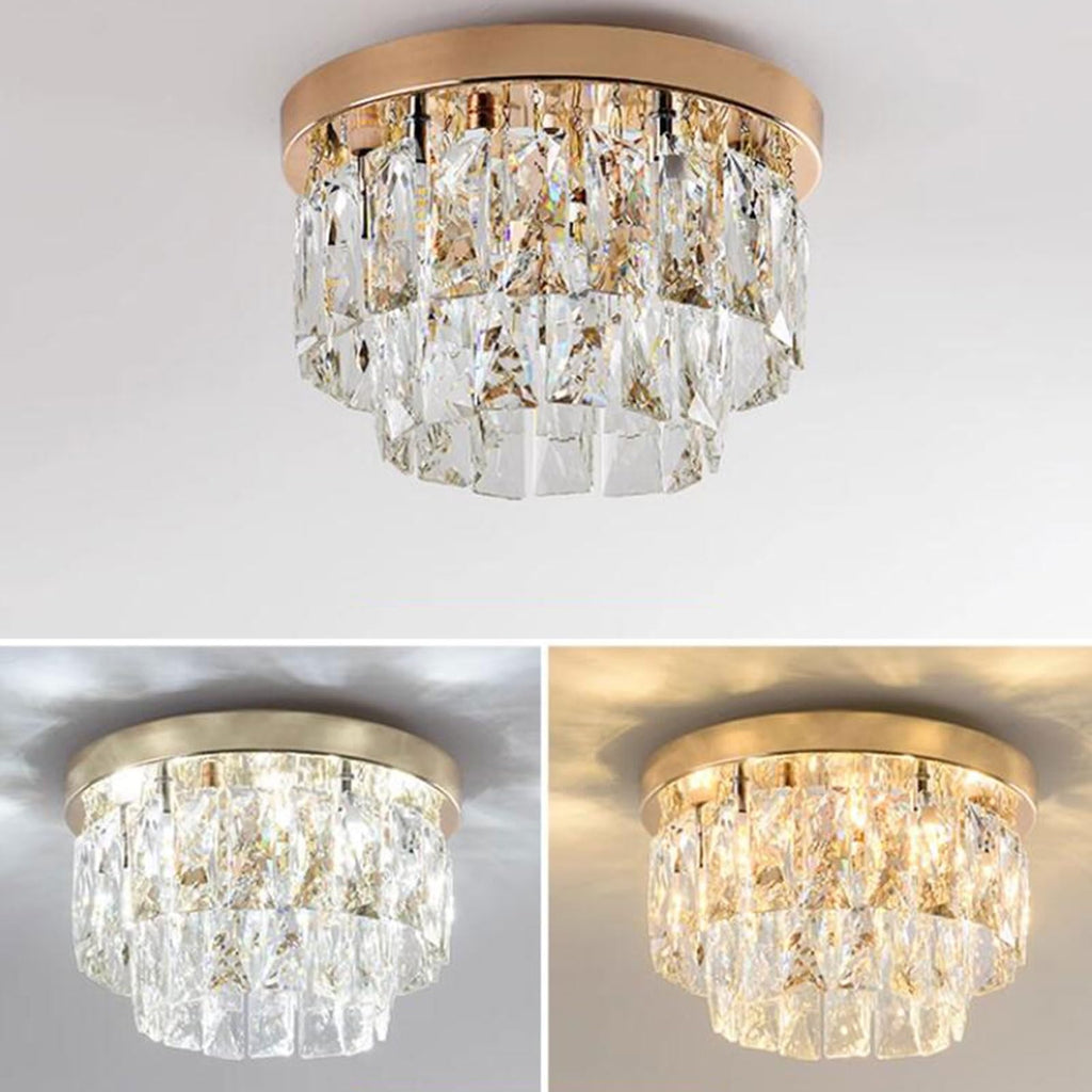 Aurestia: Luxury LED Ceiling Light made of Metal & Crystal – for Living Room & Bedroom