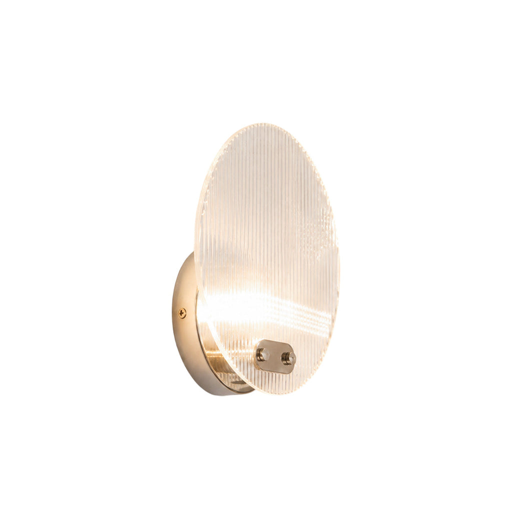 Aurex Round Fluted Acrylic Wall Sconce
