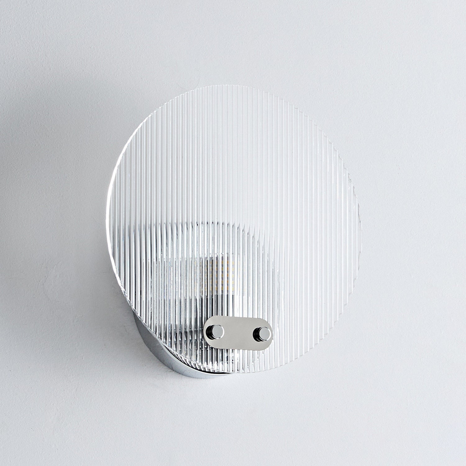 Aurex Round Fluted Acrylic Wall Sconce