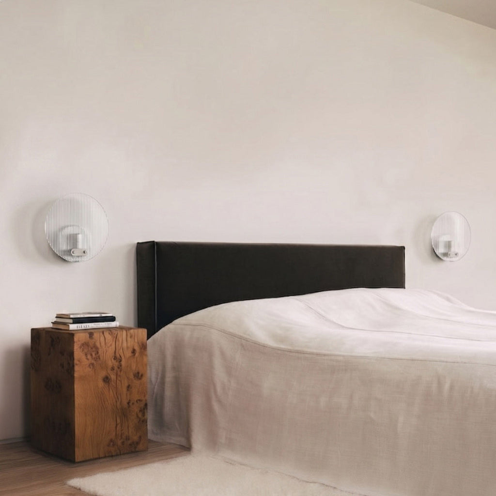 Aurex Round Fluted Acrylic Wall Sconce
