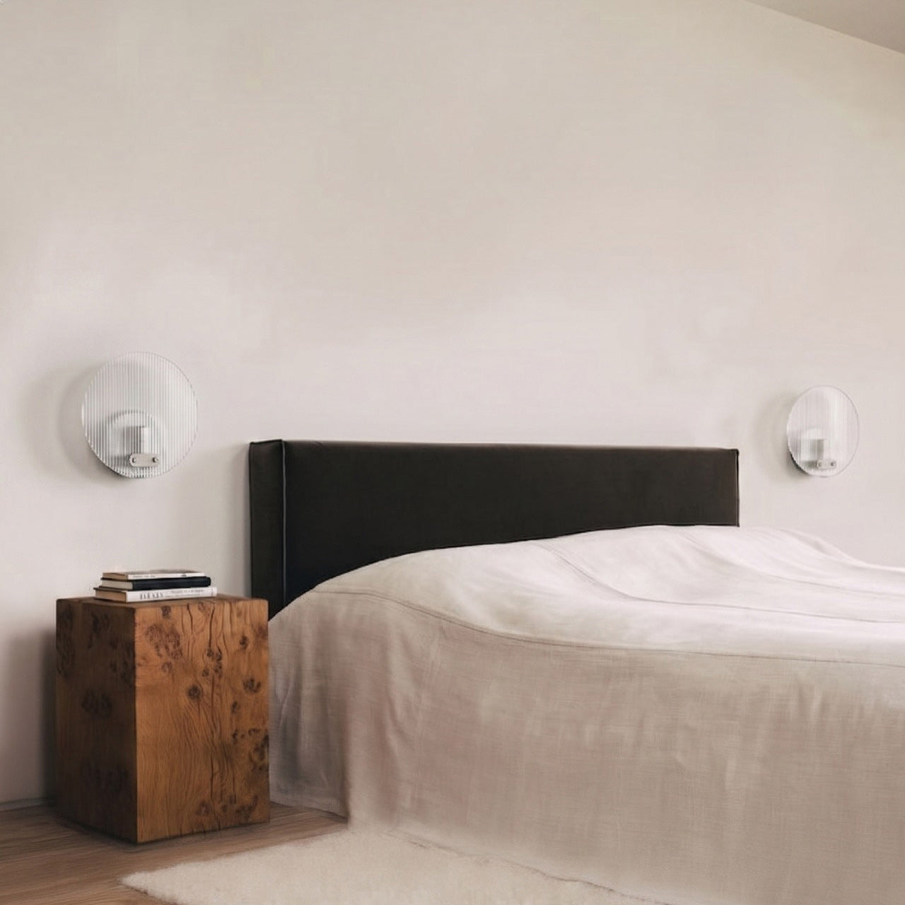 Aurex Round Fluted Acrylic Wall Sconce