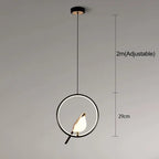AuriBird: Golden Designer Pendant Light with Bird – Stylish Light for Tranquil Living Spaces