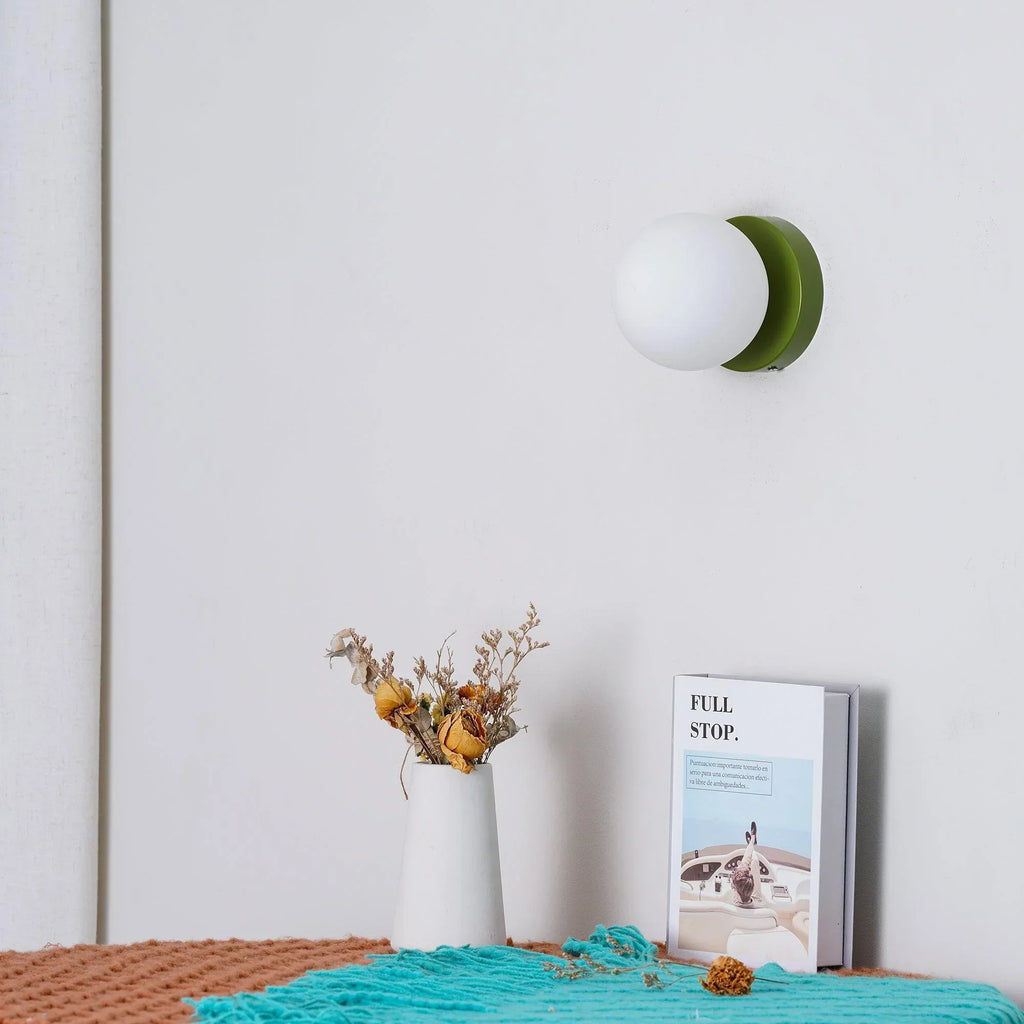 AuriDot: Round Glass Wall Light & Ceiling Light – Minimalist LED Lamp in Scandinavian Design