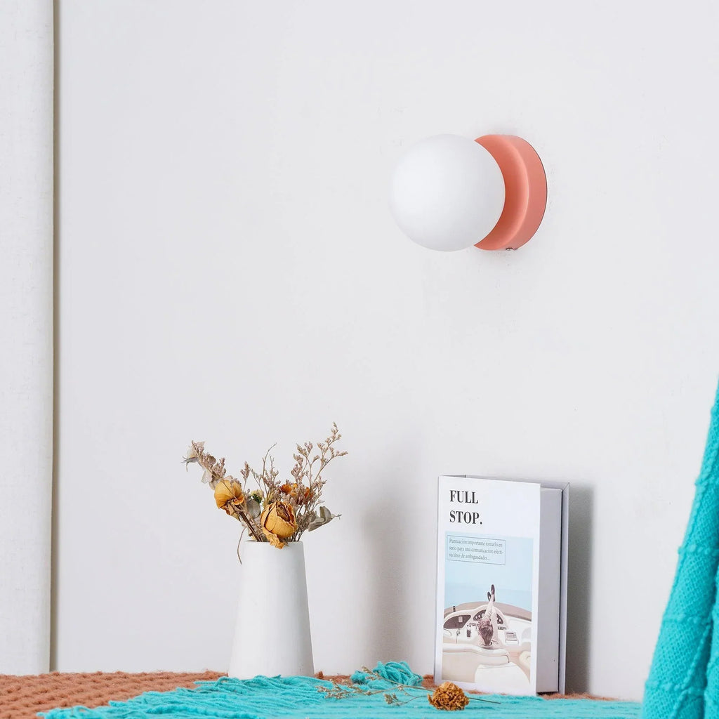 AuriDot: Round Glass Wall Light & Ceiling Light – Minimalist LED Lamp in Scandinavian Design