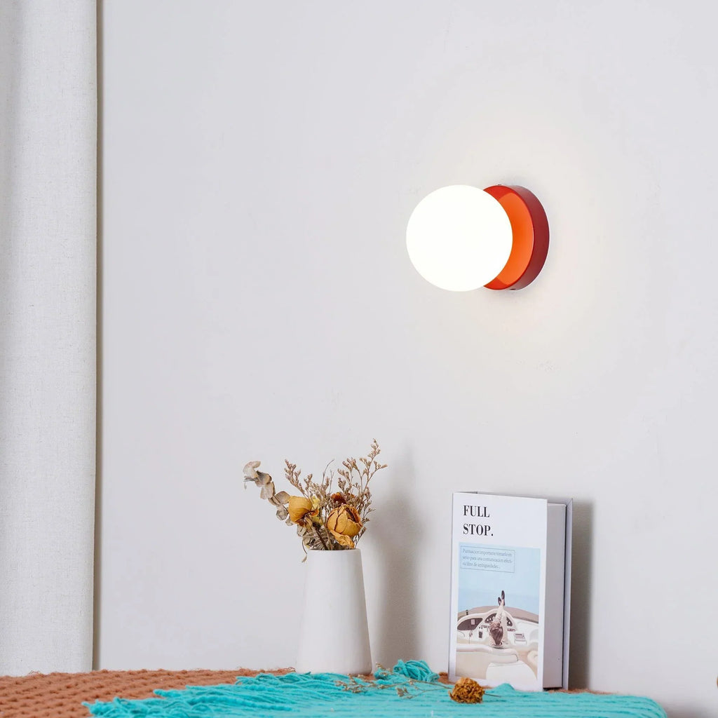 AuriDot: Round Glass Wall Light & Ceiling Light – Minimalist LED Lamp in Scandinavian Design