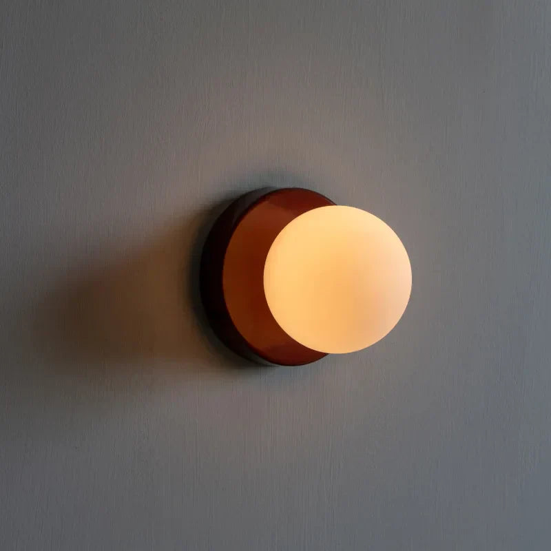 AuriDot: Round Glass Wall Light & Ceiling Light – Minimalist LED Lamp in Scandinavian Design