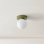 AuriDot: Round Glass Wall Light & Ceiling Light – Minimalist LED Lamp in Scandinavian Design