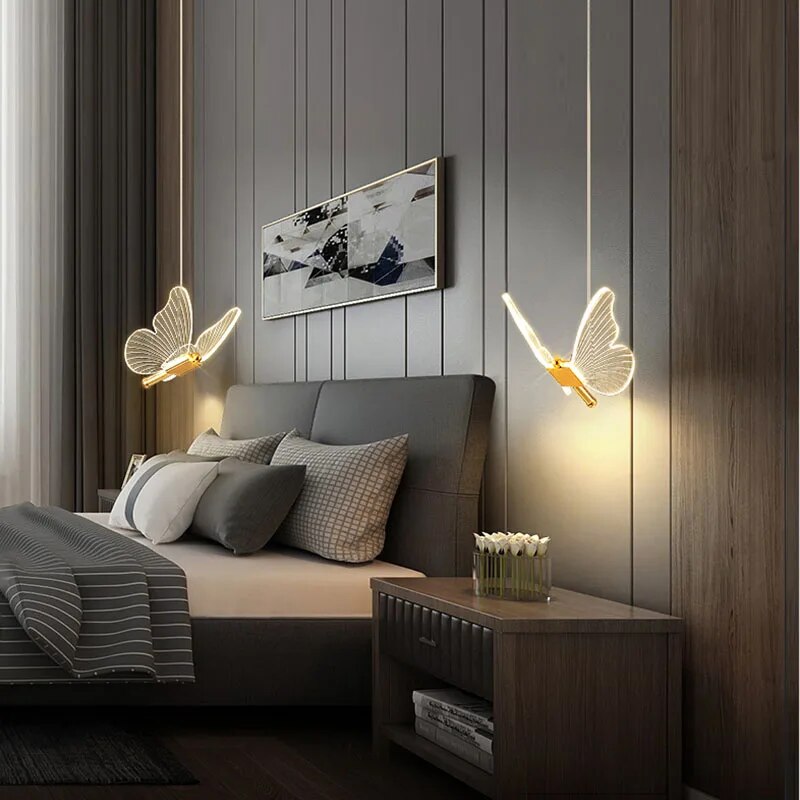 AuriFlair: Butterfly Pendant Light – Elegant Design Light for Living Room & Children's Room