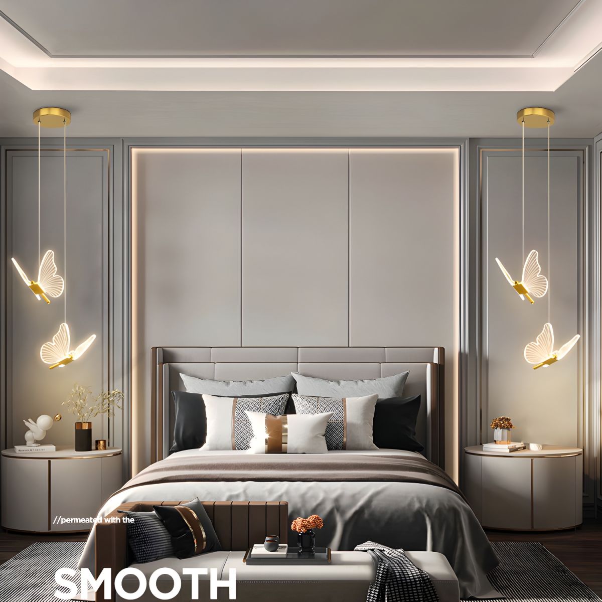 AuriFlair: Butterfly Pendant Light – Elegant Design Light for Living Room & Children's Room