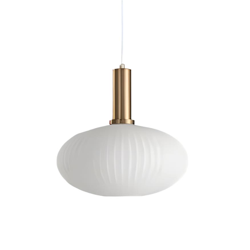 AuriGlas: Glass Pendant Light in Vintage Design – Elegant Hanging Lamp with Brass Details