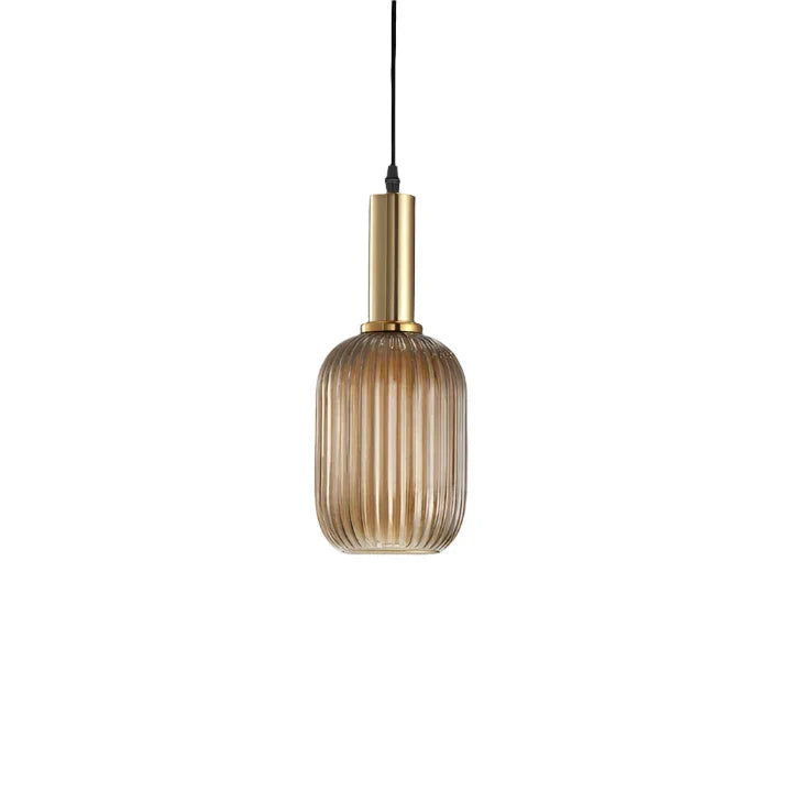AuriGlas: Glass Pendant Light in Vintage Design – Elegant Hanging Lamp with Brass Details