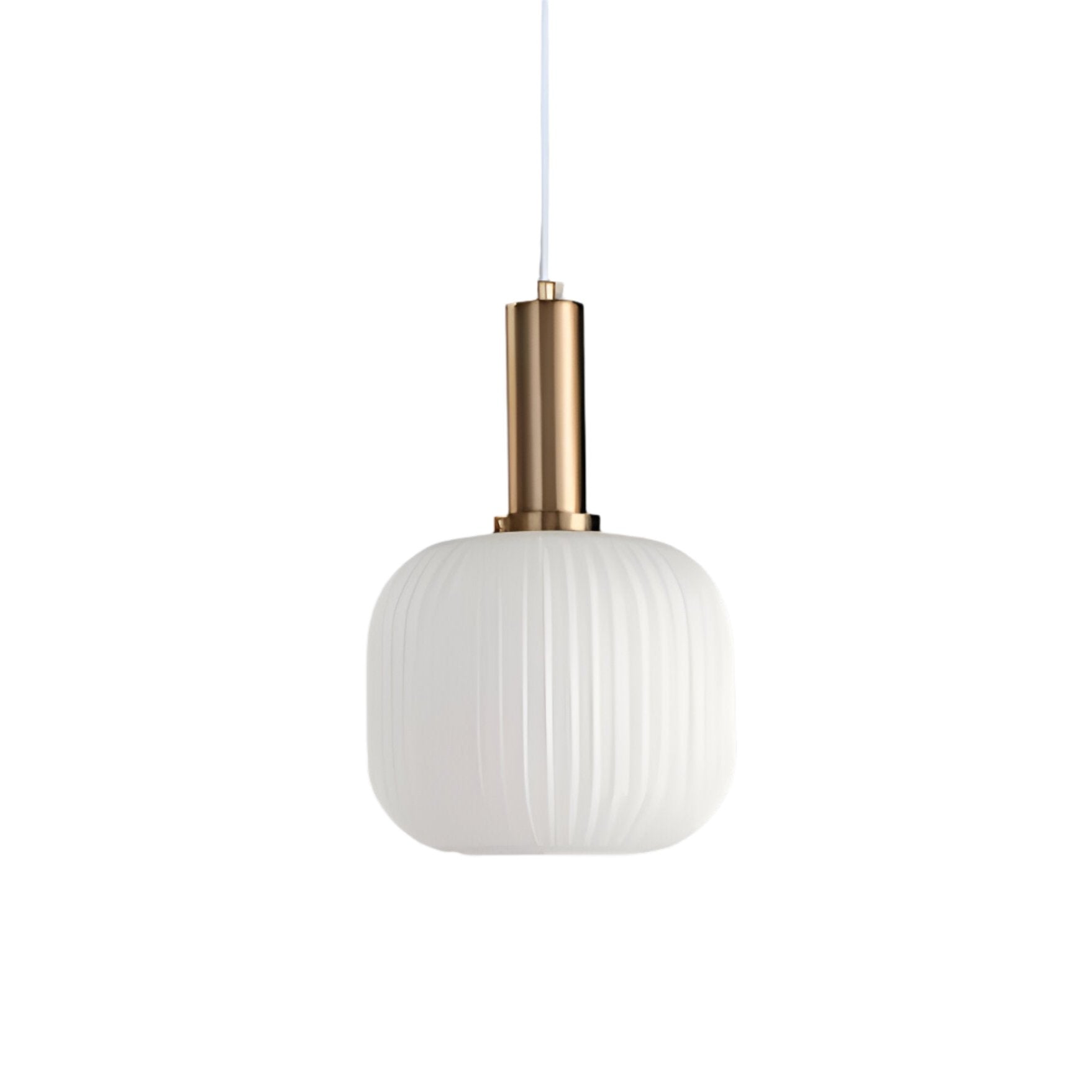 AuriGlas: Glass Pendant Light in Vintage Design – Elegant Hanging Lamp with Brass Details